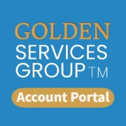 Blue Box with words Golden Services Group Account Portal